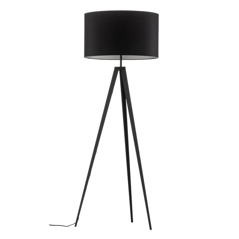 B-Ware Euluna Stehleuchte Tago Dreibein Lampe schwarz silber Wohnzimmer SIEHE TEXT/FOTO