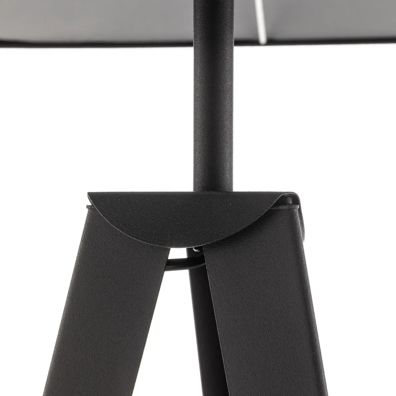 B-Ware Euluna Stehleuchte Tago Dreibein Lampe schwarz silber Wohnzimmer SIEHE TEXT/FOTO