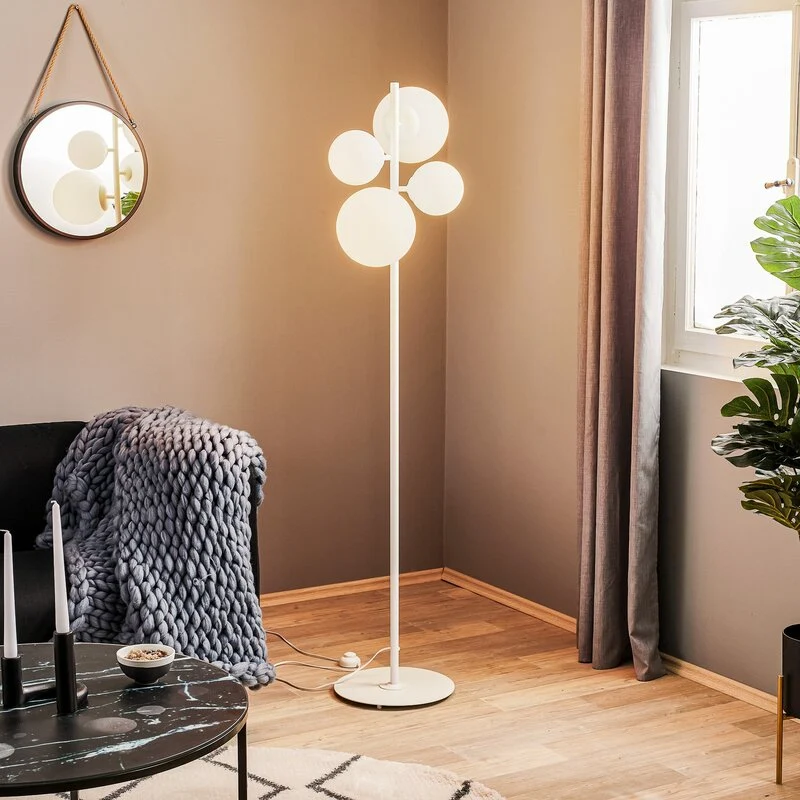 B-Ware Euluna Stehleuchte Stehlampe Dione Lampe Leuchte 4-flg weiß SIEHE TEXT/FOTO