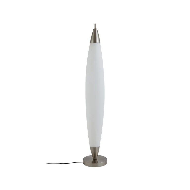 B-Ware Lucande Stehleuchte Standlampe LED Tarell weiß nickel dimmbar Wohnzimmerlampe
