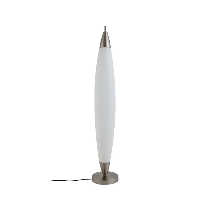 B-Ware Lucande Stehleuchte Standlampe LED Tarell weiß nickel dimmbar Wohnzimmerlampe