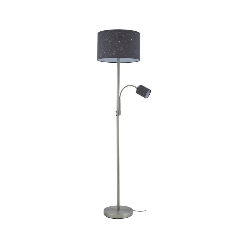 B-Ware Lindby Stehleuchte Lampe Jaileen grau Textil 170 cm Leselicht