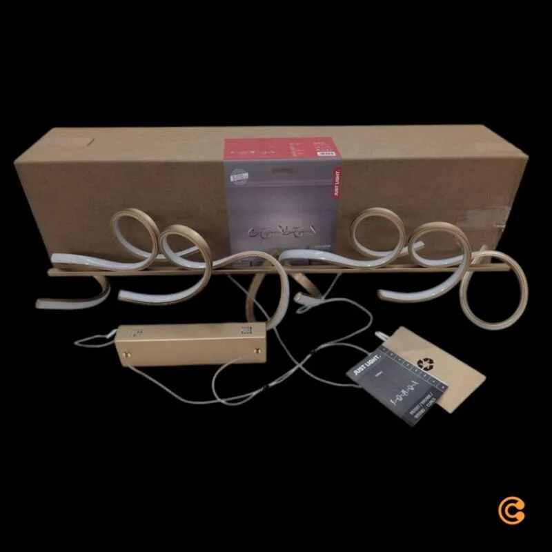 B-Ware JUST LIGHT Hängeleuchte Curls LED Pendelleuchte dimmbar messing 99cm 5320 Lumen