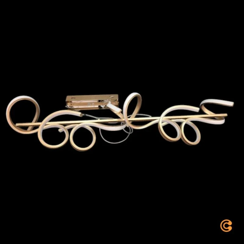B-Ware JUST LIGHT Hängeleuchte Curls LED Pendelleuchte dimmbar messing 99cm 5320 Lumen