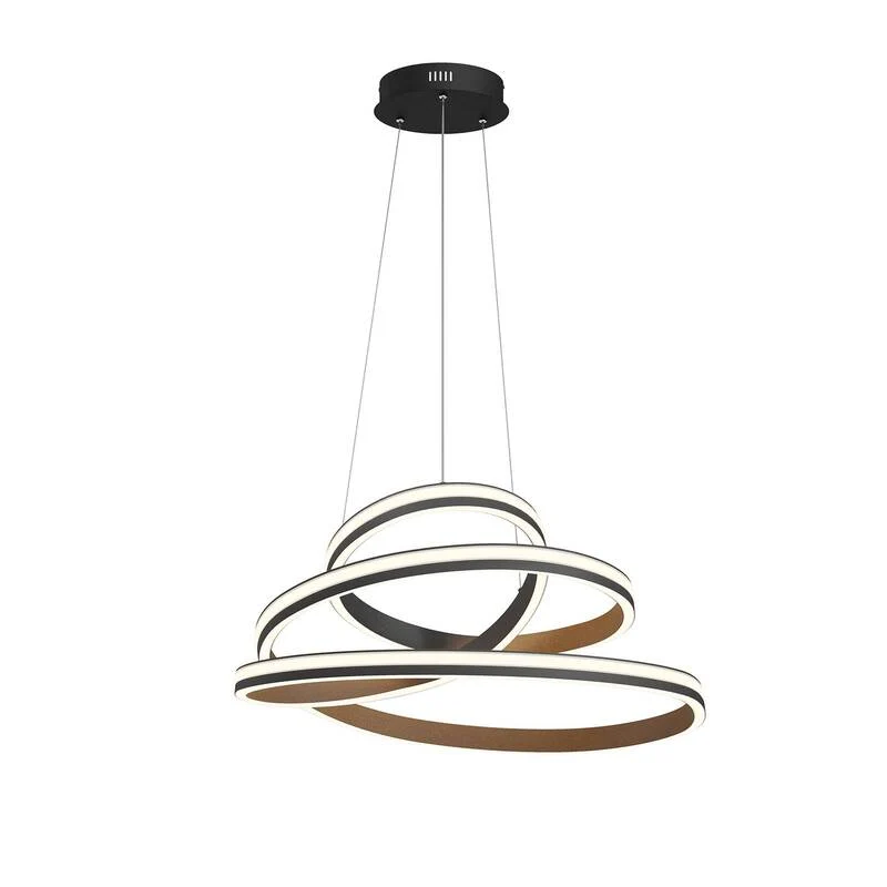 B-Ware Lucande Emlyn LED-Hängeleuchte Hängeleuchte Lampe Leuchte 56W Ø 80 cm schwarz we