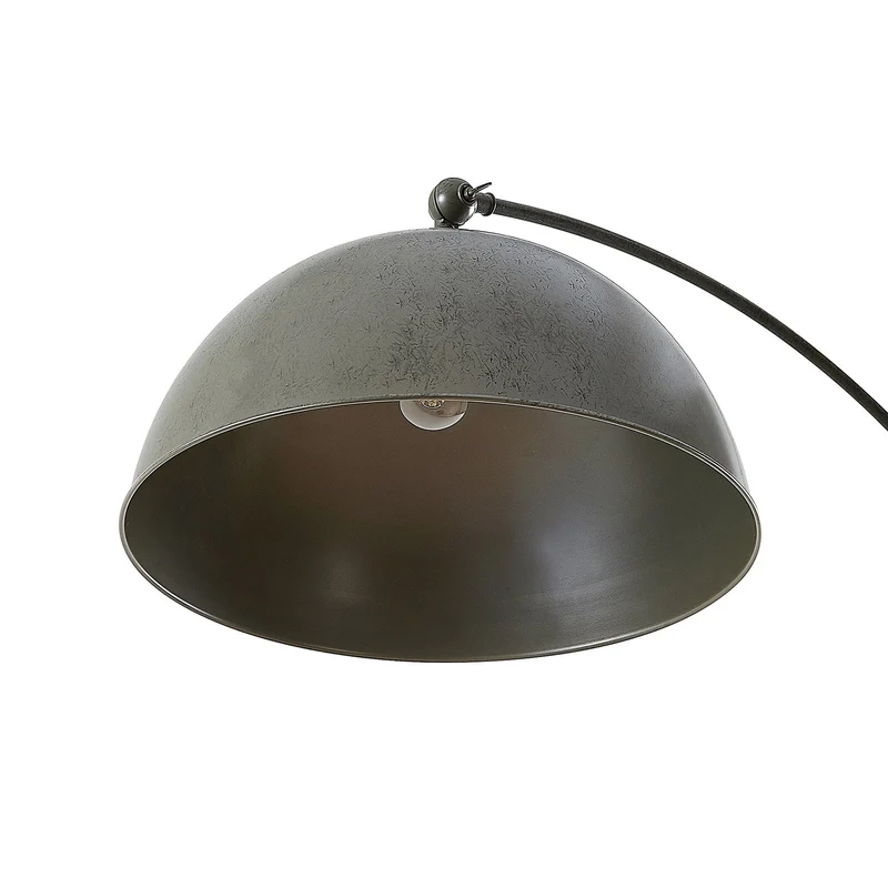 B-Ware Lindby Jonera Bogenstehlampe Lampe Leuchte Stehlampe Stehleuchte dunkelgrau E27