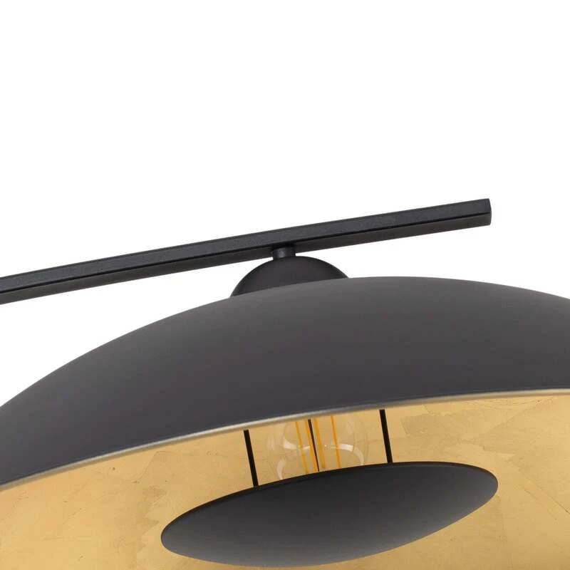 B-Ware Lindby Bogenstehlampe Stehleuchte Emilienne schwarz goldfarben Wohnzimmer La192