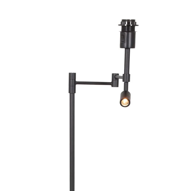 B-Ware Steinhauer Stang Stehleuchte Standlampe ohne Schirm schwarz Metall Schalter LED