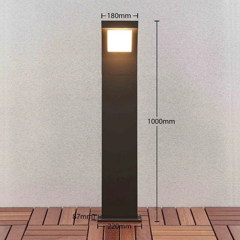 B-Ware Arcchio Wegeleuchte Advik LED Gartenlampe Pollerleuchte anthrazit 100cm IP65
