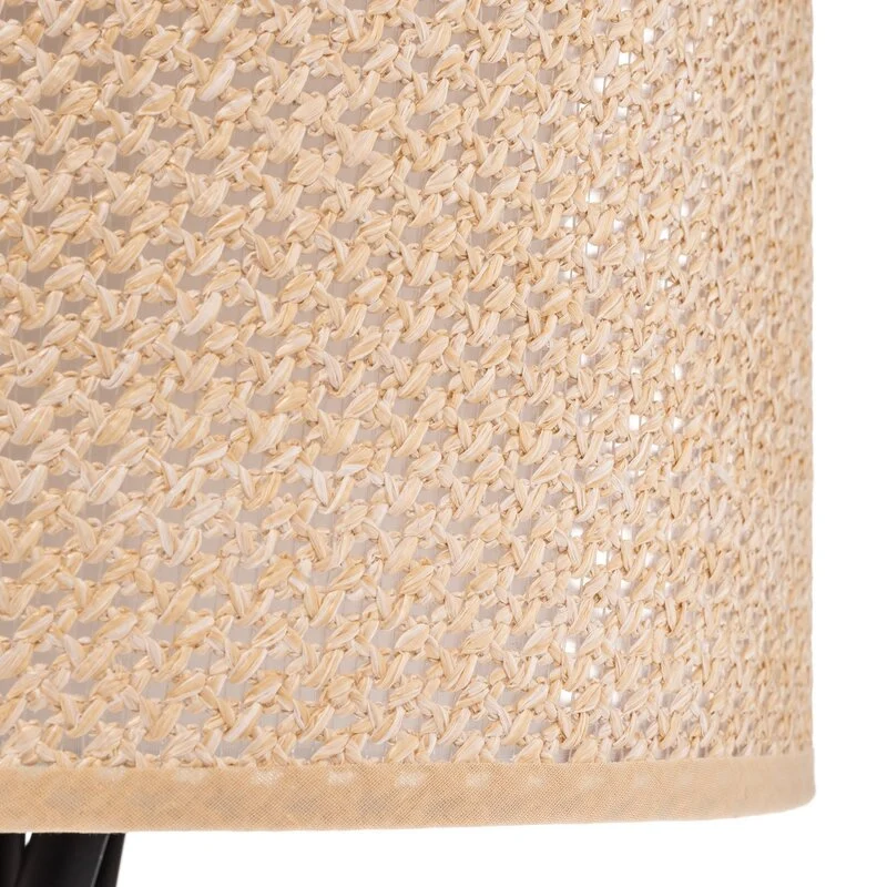 B-Ware Lindby Tischleuchte Soula Tischlampe Tischlicht Ø 26 cm beige Kunststoff E27