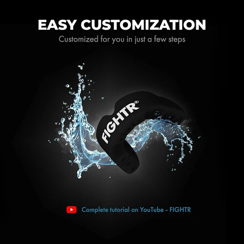 B-Ware FIGHTR Mundschutz Protect schwarz EVA-Schaum Hygienebox Sport Sicherheit 8x7,5cm