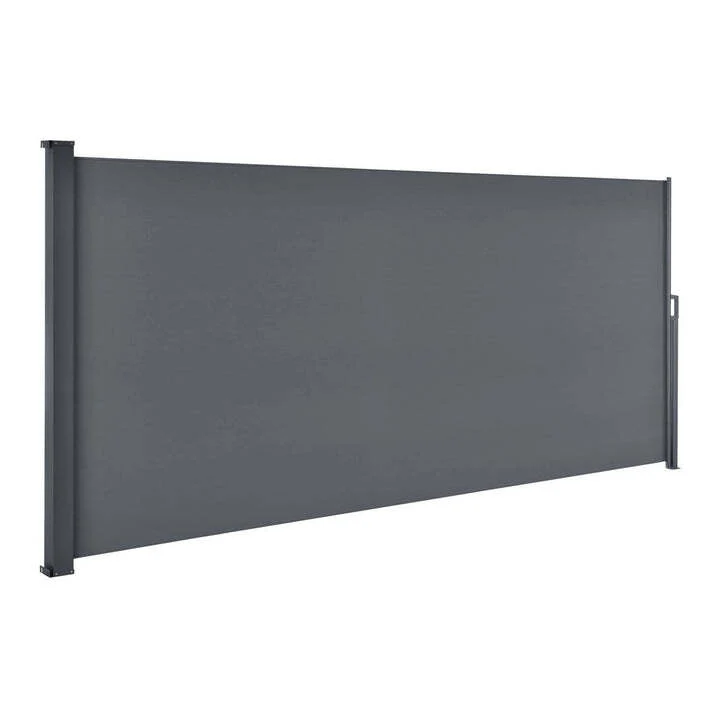 B-Ware Seitenmarkise Dubai Sichtschutz Garten Terrasse 500x190cm Dunkelgrau Polyester
