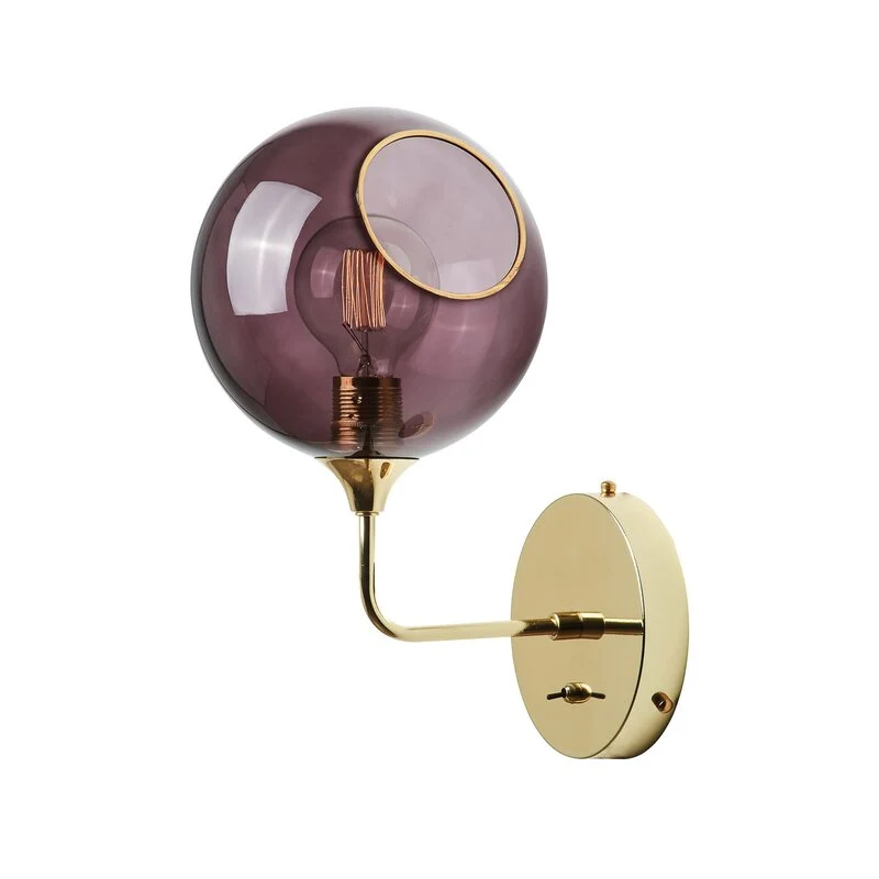 B-Ware Ballroom Wandleuchte Lampe lila/gold mundgeblasen Beleuchtung SIEHE TEXT/FOTO