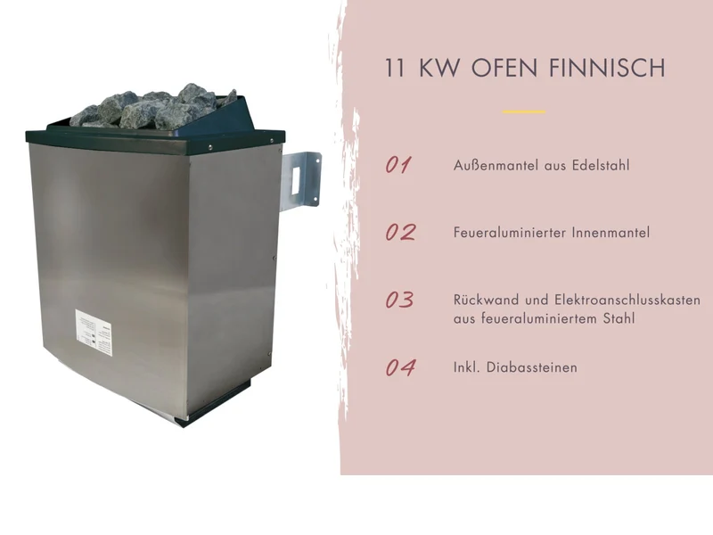 Karibu Saunahaus Paradise, schwarz, inkl. 11 kW Ofen ext. Steuerung, inkl. großem Vorraum, 73 mm