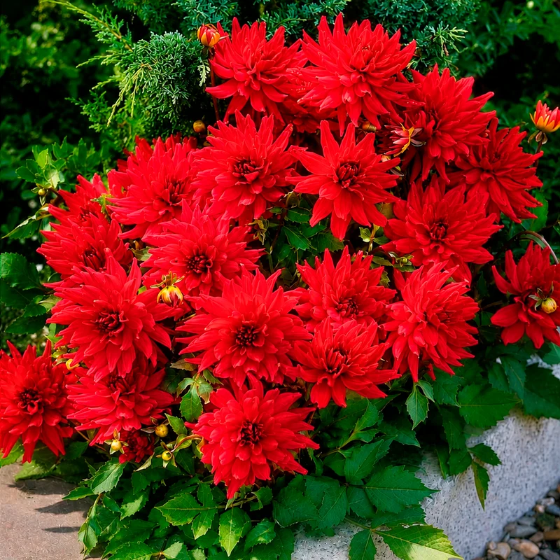 Dahlie Red Pigmy (x3)