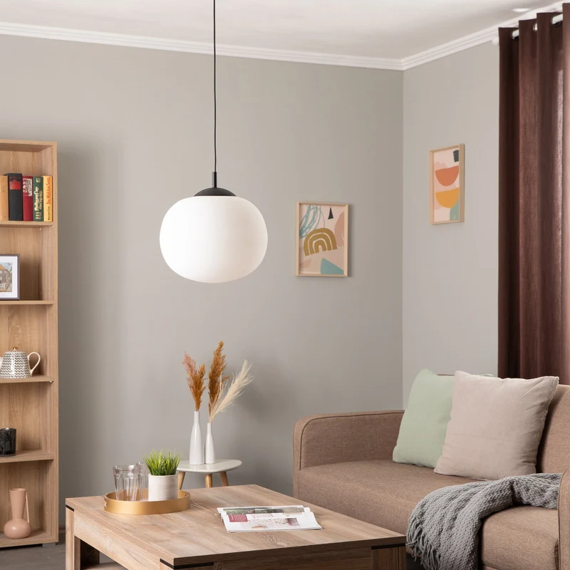 B-Ware TK Lighting Hängeleuchte Pendelleuchte Vibe Leuchte Lampe Glas opalweiß Ø 35 cm