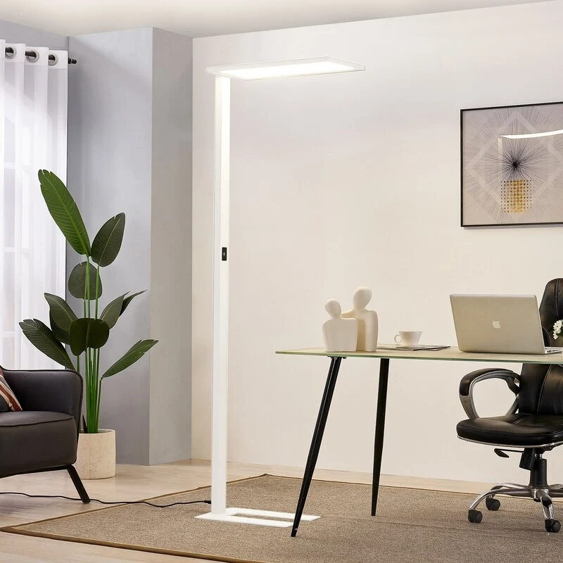 B-Ware Stehleuchte Stehlampe LED PRIOS Büro Leuchte Lampe weiß dimmbar Touchdimmer