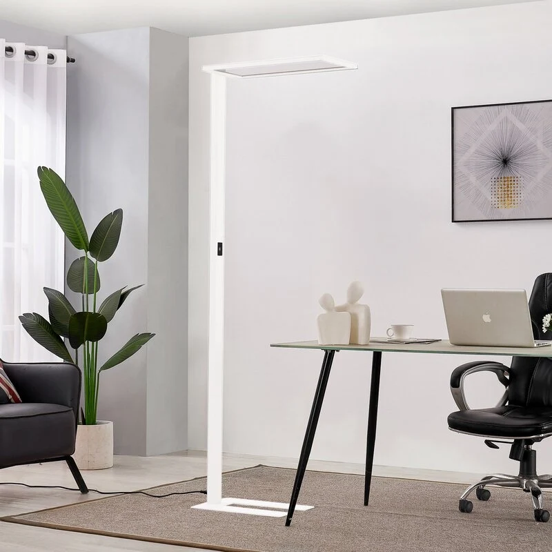 B-Ware Stehleuchte Stehlampe LED PRIOS Büro Leuchte Lampe weiß dimmbar Touchdimmer