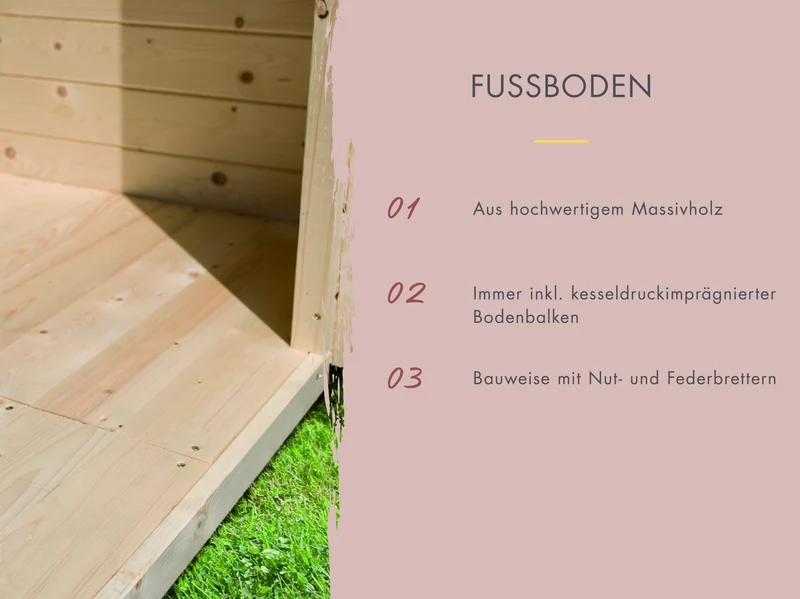 Karibu Fasssauna breit, inkl. 9 kW Bioofen ext. Steuerung, 38 mm