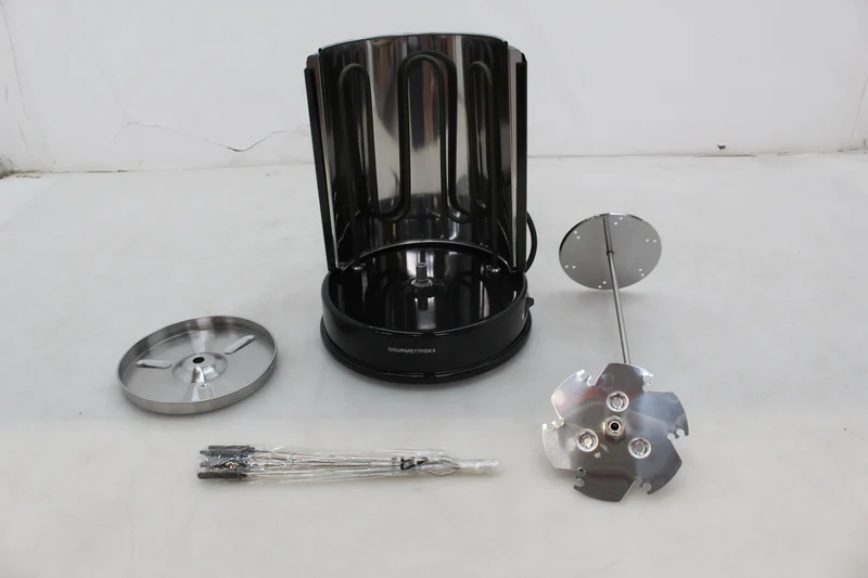 B-Ware GourmetMaxx 05914 Stand Dönergrill 1400 W mit Grillspieß Schwarz Edelstahl