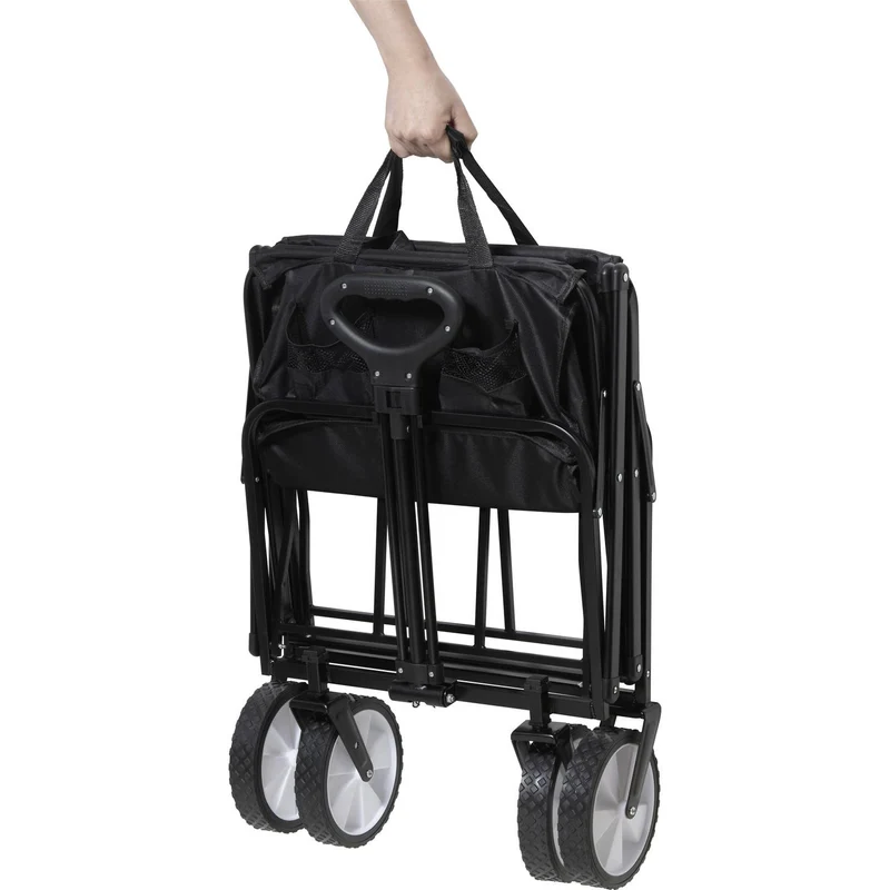 B-Ware Toolcraft Bollerwagen Handwagen Transportwagen Faltbar Stahl 80KG Polypropylen
