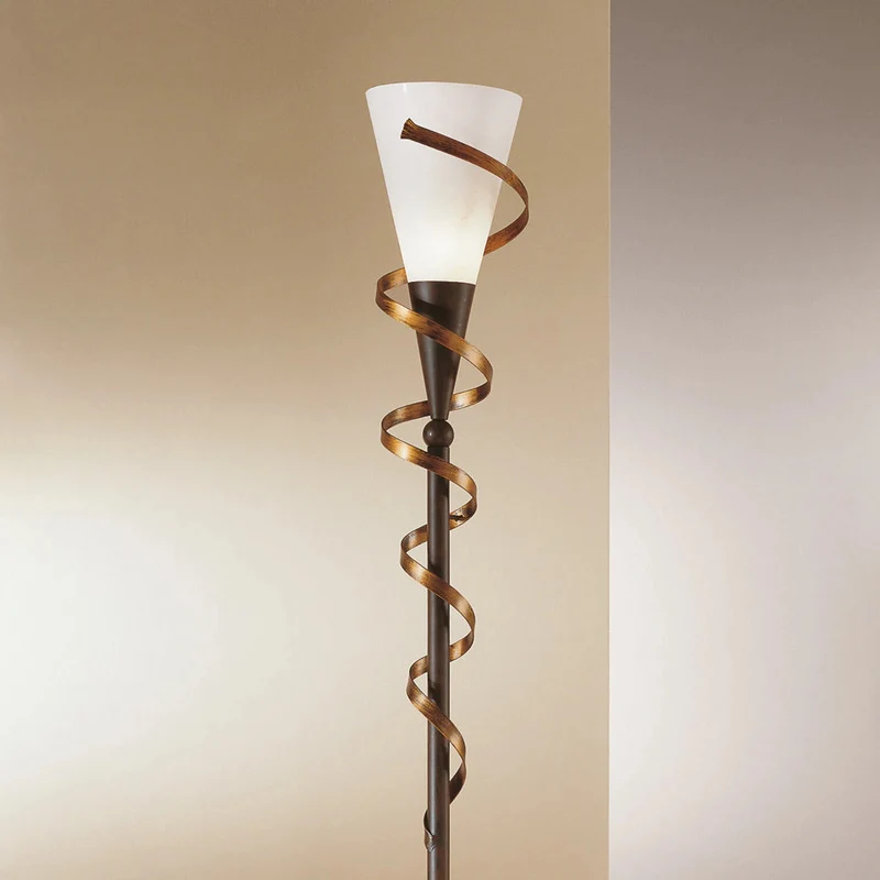 B-Ware Kögl Stehleuchte Lampe Leuchte goldener Spirale Rost Gold Metall SIEHE TEXT/FOTO