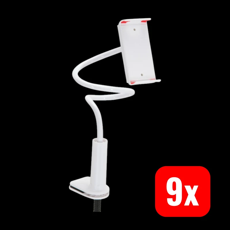B-Ware HJH Office Handyhalterung FLEXMOBI I mit Klemmfuß / Schwanenhals ABS 9 STÜCK