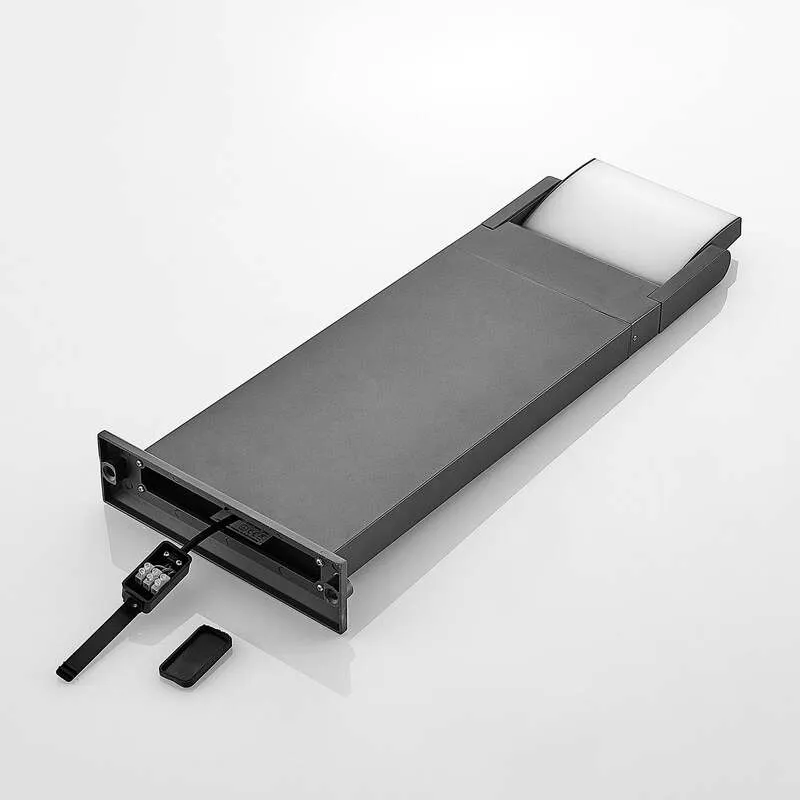 B-Ware Lindby Cathalena LED-Wegeleuchte Wegelampe Lampe Leuchte Gartenlampe Dunkelgrau