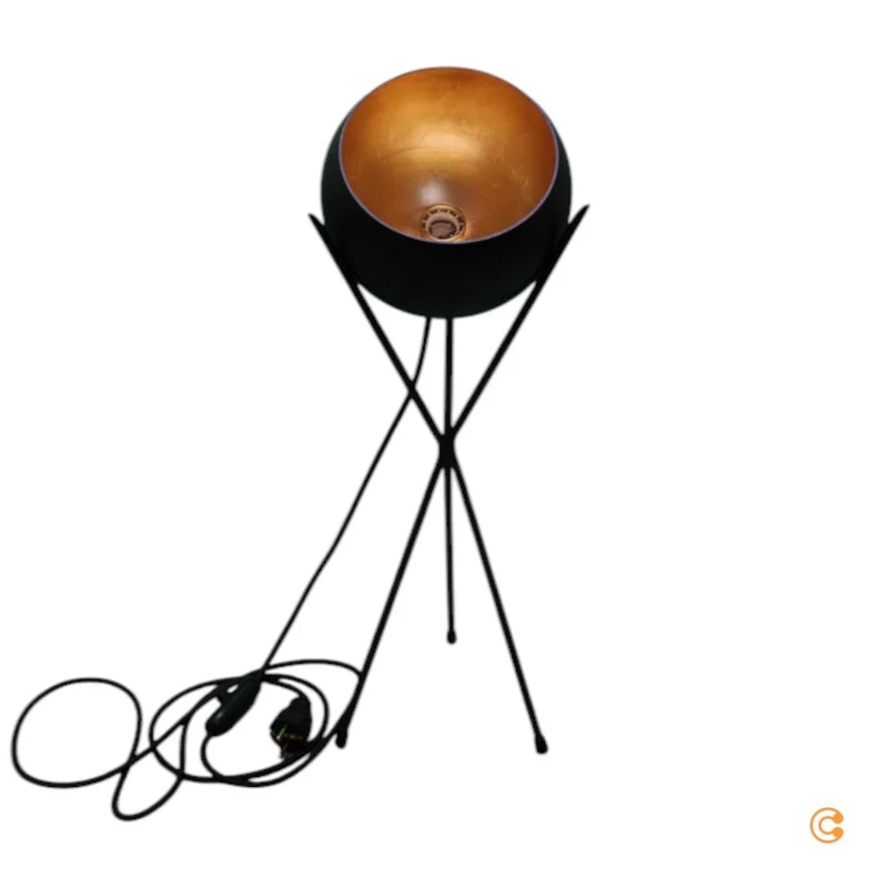 B-Ware Menzel Solo Tischlampe Leuchte Lampe Stehlampe braun schwarz gold Eisen Design