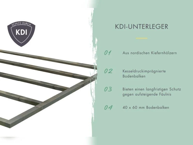 Norlinio Hybrid Gartenhaus Woodtallic 2, terragrau/anthrazit, inkl. Fußboden