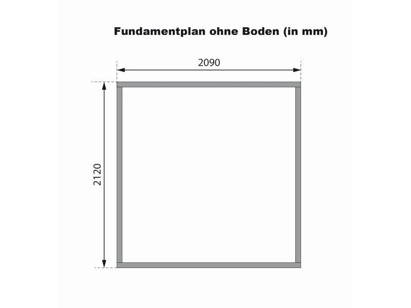 Norlinio Hybrid Gartenhaus Woodtallic 2, naturbelassen/anthrazit, inkl, Fußboden