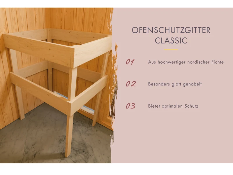 Karibu Saunahaus Hytti 6 38 mm - mit Klarglastür, anthrazit