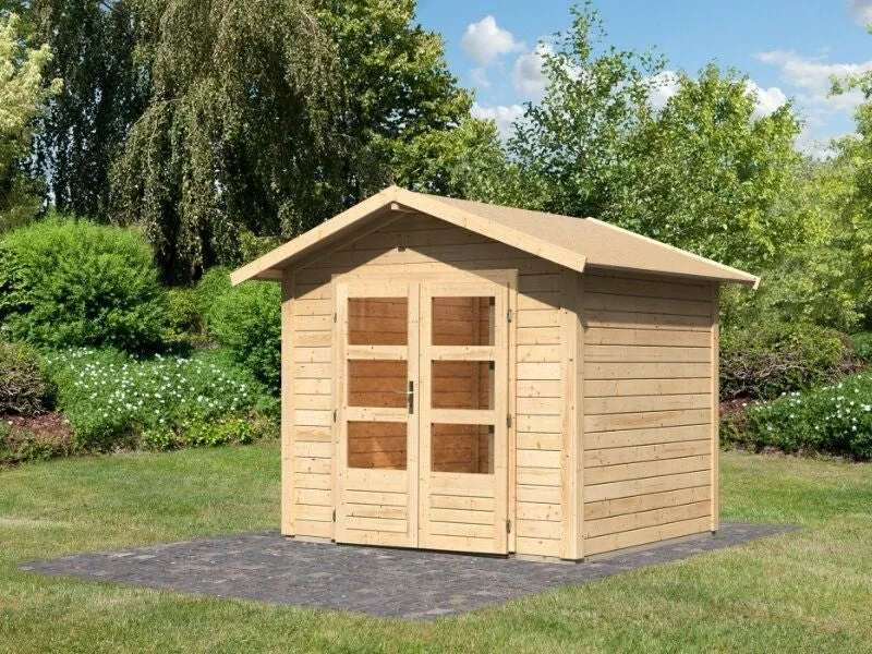Karibu Gartenhaus Grenada, naturbelassen, 28 mm