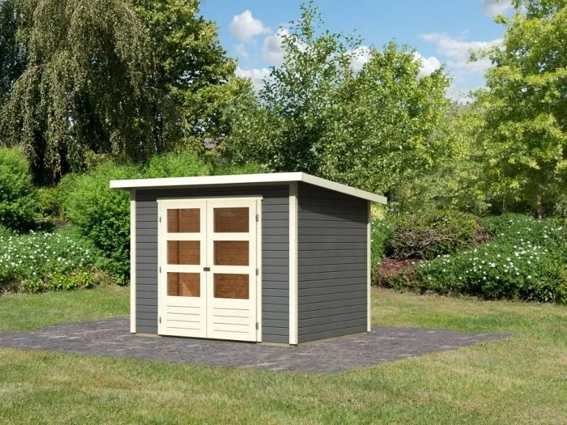 Karibu Gartenhaus Castano, terragrau, 19 mm
