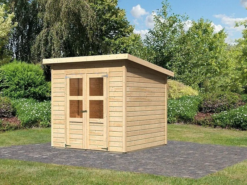 Karibu Gerätehaus Amrum 2, naturbelassen, 14 mm