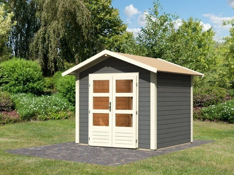 Karibu Gartenhaus Grenada, terragrau, 28 mm