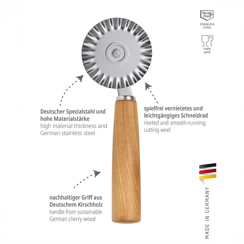 Teigrädchen mit Kirschholzgriff