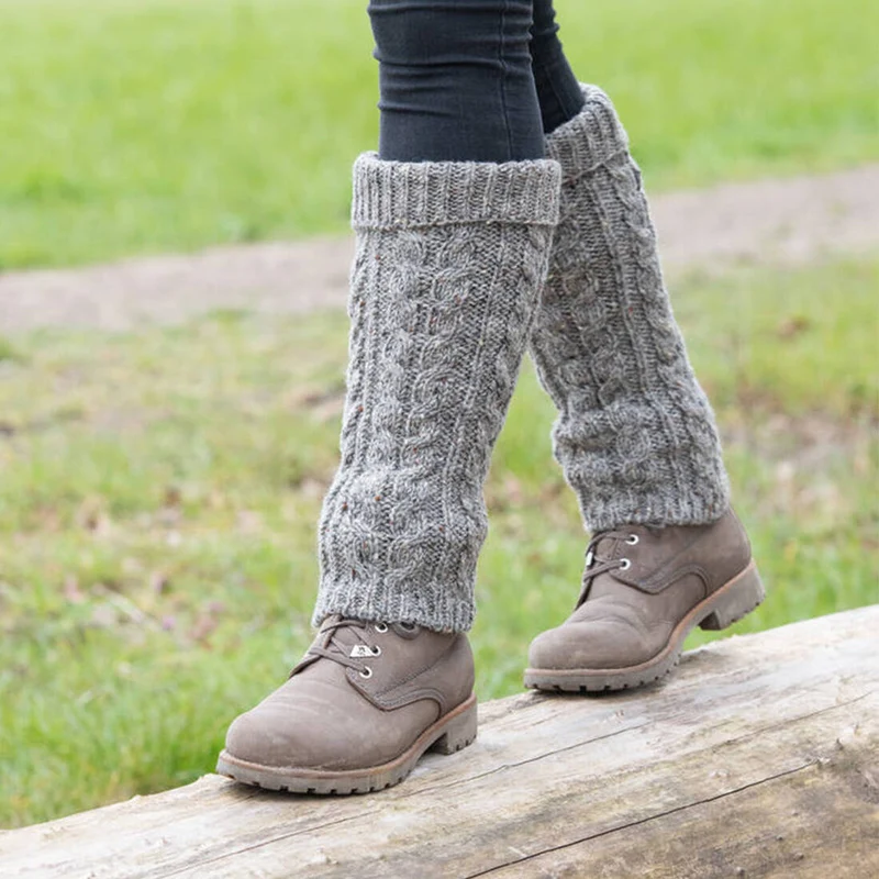 Strickset Beinstulpen mit Zopfmuster