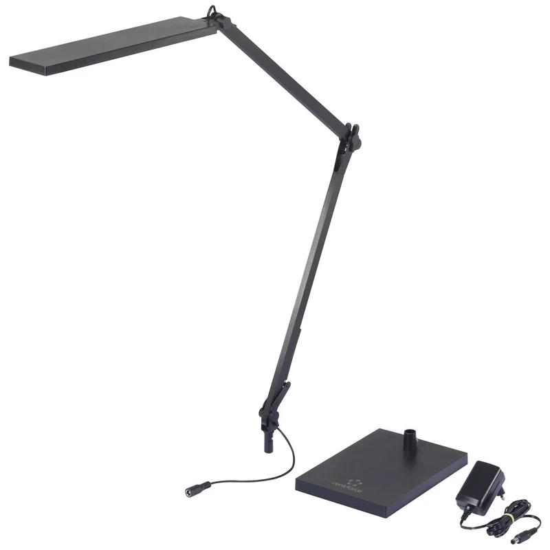 B-Ware RENKFORCE LED Tischleuchte Schreibtischlampe Flexarm Dimmbar Schwarz Kunststoff