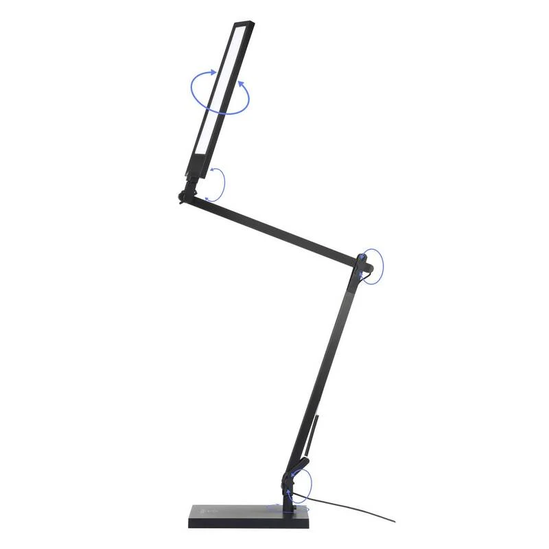 B-Ware RENKFORCE LED Tischleuchte Schreibtischlampe Flexarm Dimmbar Schwarz Kunststoff