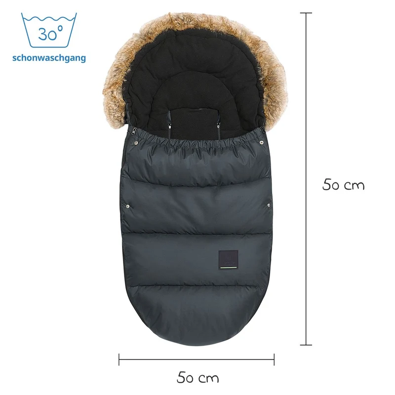 B-Ware odenwälder Fußsack Babyschlafsack Marlon Kinderwagen anthrazit 24