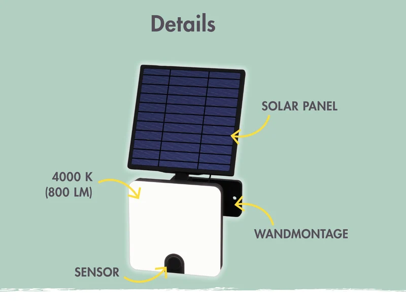 LED-Bewegungsmelder mit Solar