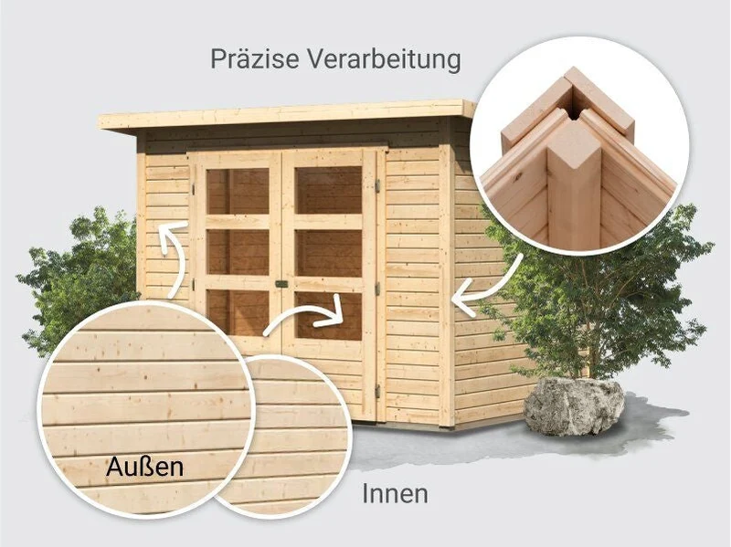 Norlinio Gartenhaus Stegen 3 natur
