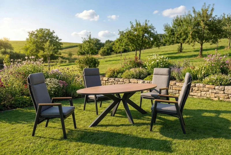 Devin-Oval Gartentisch