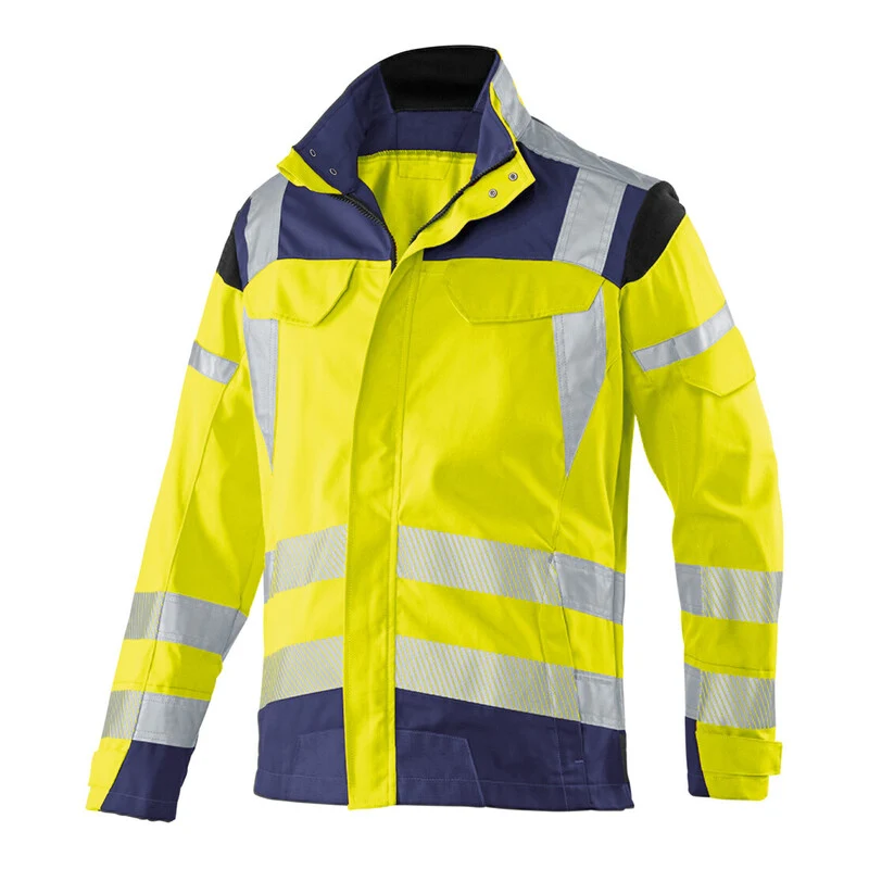 B-Ware Kübler Jacke Blouson Reflectiq 1207 PSA2 Warnschutz Warngelb Dunkelblau Größe 56