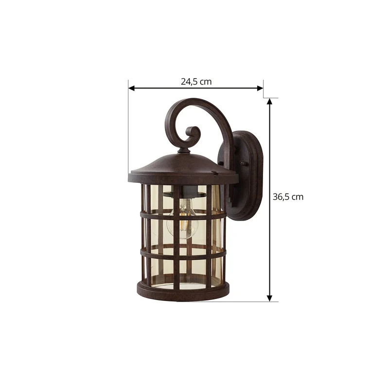 B-Ware Lindby Außenwandlampe Leuchte Außenbeleuchtung Ankea rost amber 37 cm IP23 555