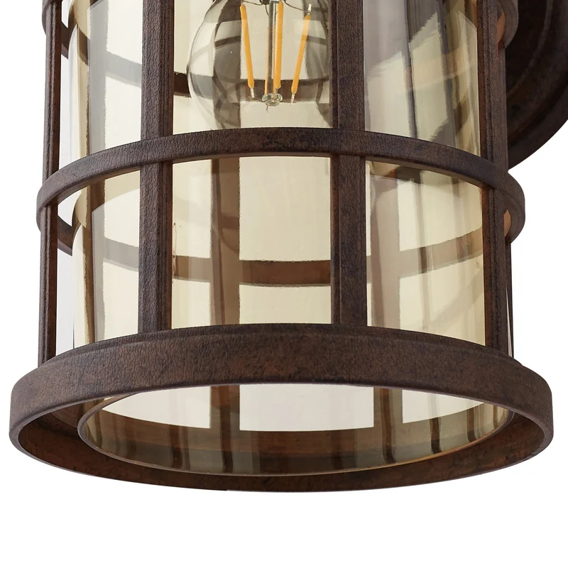 B-Ware Lindby Außenwandlampe Leuchte Außenbeleuchtung Ankea rost amber 37 cm IP23 555