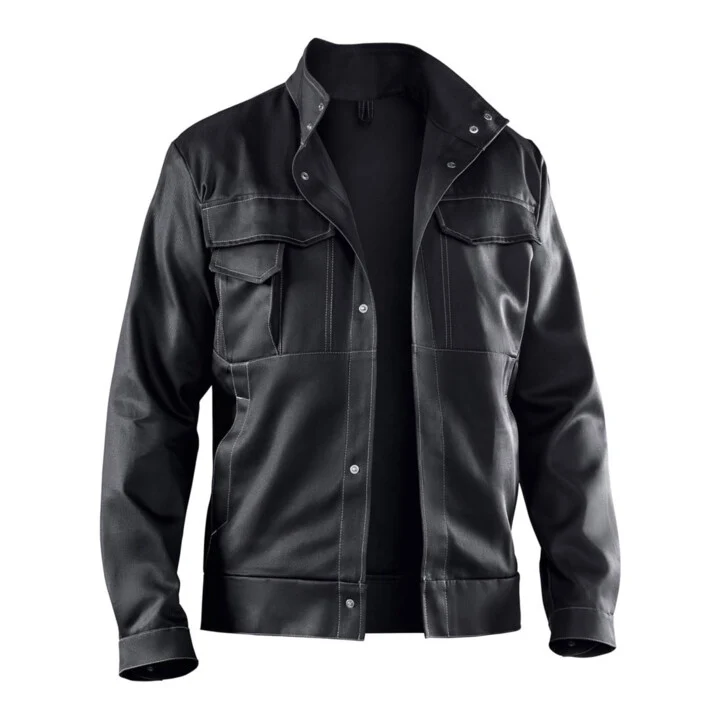 B-Ware Kübler Jacke Arbeitsjacke ORGANiQ 1248 schwarz Baumwolle Brusttasche Größe 50