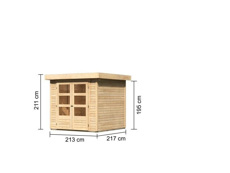 Karibu Gartenhaus Timmo, naturbelassen, 19 mm