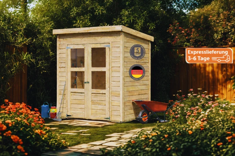 Karibu Gerätehaus Amrum, naturbelassen, 14 mm